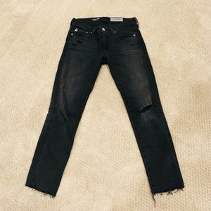 AG Adriano Goldschmied Distressed Black Jean